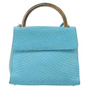 BALLY Handtasche Leder 2way Hellblau Gold Original bs35393-2