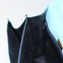 BALLY Handtasche Leder 2way Hellblau Gold Original bs35393-21