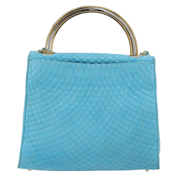 BALLY Handtasche Leder 2way Hellblau Gold Original bs35393
