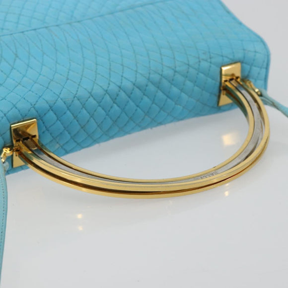 BALLY Handtasche Leder 2way Hellblau Gold Original bs35393