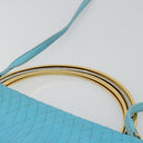 BALLY Handtasche Leder 2way Hellblau Gold Original bs35393-8