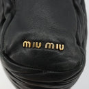 Miu Miu Hand Bag Leather Black Gold Auth bs35395A-14