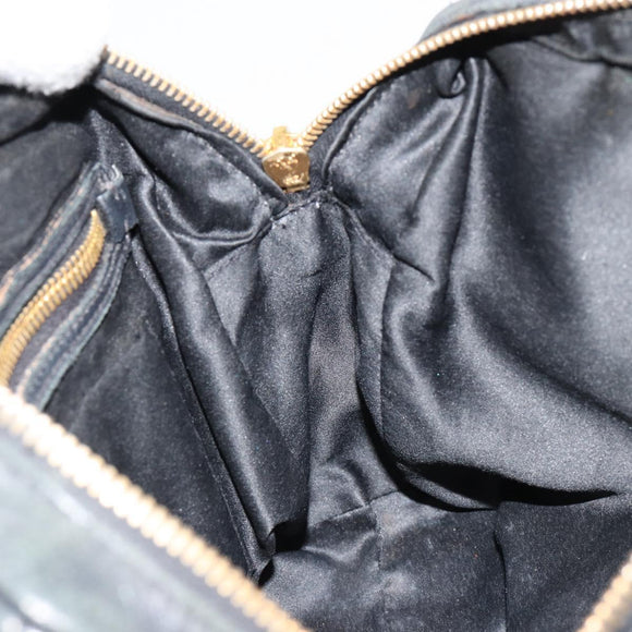 Miu Miu Hand Bag Leather Black Gold Auth bs35395A