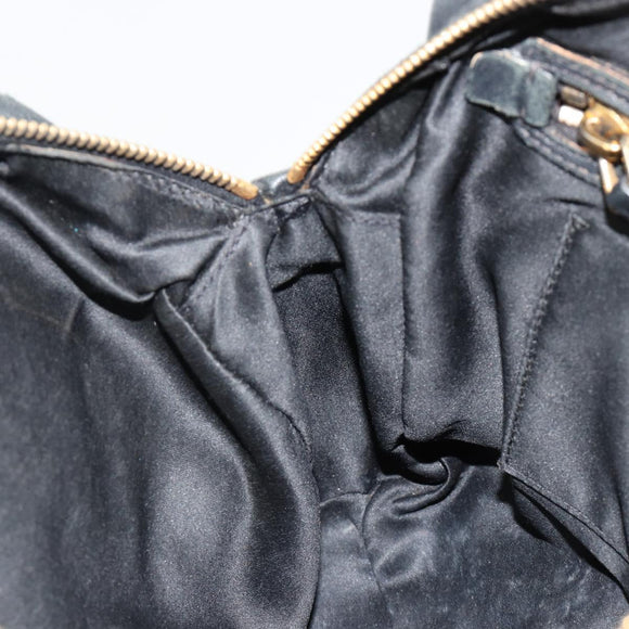 Miu Miu Hand Bag Leather Black Gold Auth bs35395A