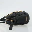 Miu Miu Hand Bag Leather Black Gold Auth bs35395A-5