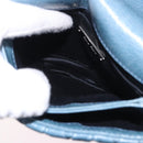 Miu Miu Chain Shoulder Bag Leather Blue Silver Auth bs35396A-22