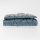 Miu Miu Chain Shoulder Bag Leather Blue Silver Auth bs35396A-5