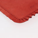 Miu Miu Shoulder Bag Leather Red Silver Auth bs35397-10