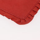 Miu Miu Shoulder Bag Leather Red Silver Auth bs35397-12