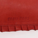 Miu Miu Shoulder Bag Leather Red Silver Auth bs35397-14