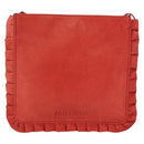 Miu Miu Shoulder Bag Leather Red Silver Auth bs35397-2