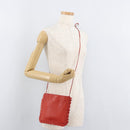 Miu Miu Shoulder Bag Leather Red Silver Auth bs35397-22