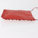 Miu Miu Shoulder Bag Leather Red Silver Auth bs35397-4