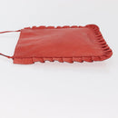 Miu Miu Shoulder Bag Leather Red Silver Auth bs35397-5