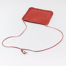 Miu Miu Shoulder Bag Leather Red Silver Auth bs35397-7