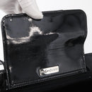 SAINT LAURENT Tote Bag Patent leather Black Silver Auth bs35398-10