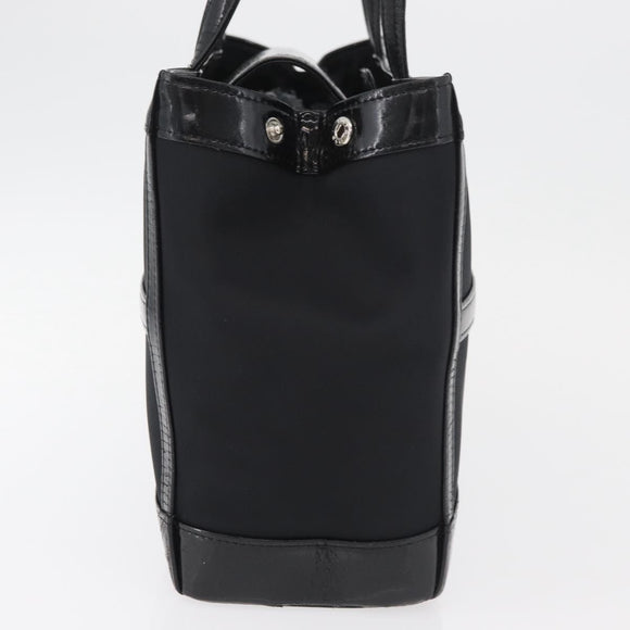 SAINT LAURENT Tote Bag Patent leather Black Silver Auth bs35398