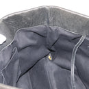 CHANEL 2.55 Matelasse Hand Bag Lamb Skin Black Silver CC Auth bs35399A-18