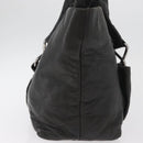 CHANEL 2.55 Matelasse Hand Bag Lamb Skin Black Silver CC Auth bs35399A-5