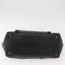 CHANEL 2.55 Matelasse Hand Bag Lamb Skin Black Silver CC Auth bs35399A-9