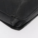 CHANEL Bicolore Business Bag Leather Black Gold CC Auth bs35400-8