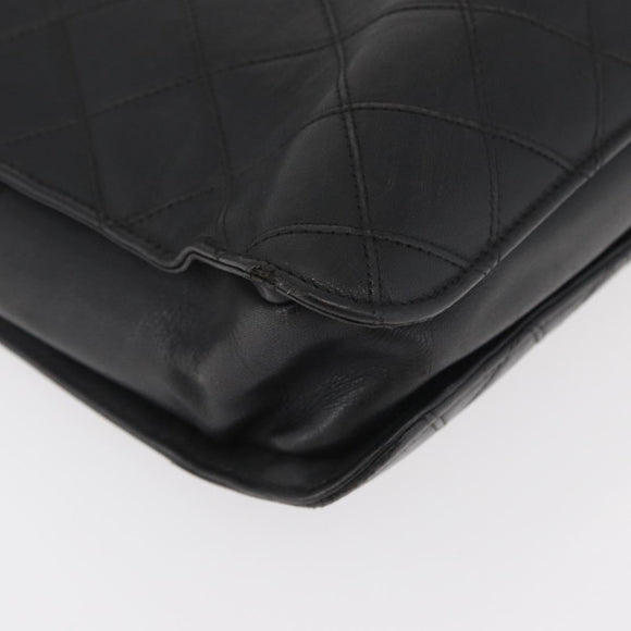 CHANEL Bicolore Business Bag Leather Black Gold CC Auth bs35400