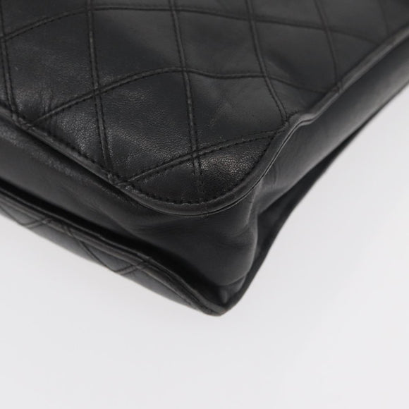 CHANEL Bicolore Business Bag Leather Black Gold CC Auth bs35400