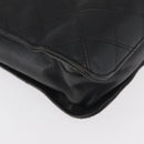 CHANEL Bicolore Business Bag Leather Black Gold CC Auth bs35400-16