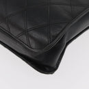 CHANEL Bicolore Business Bag Leather Black Gold CC Auth bs35400-17