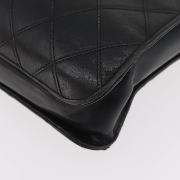 CHANEL Bicolore Business Bag Leather Black Gold CC Auth bs35400