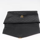 CHANEL Bicolore Business Bag Leather Black Gold CC Auth bs35400-19