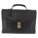CHANEL Bicolore Business Bag Leather Black Gold CC Auth bs35400-13