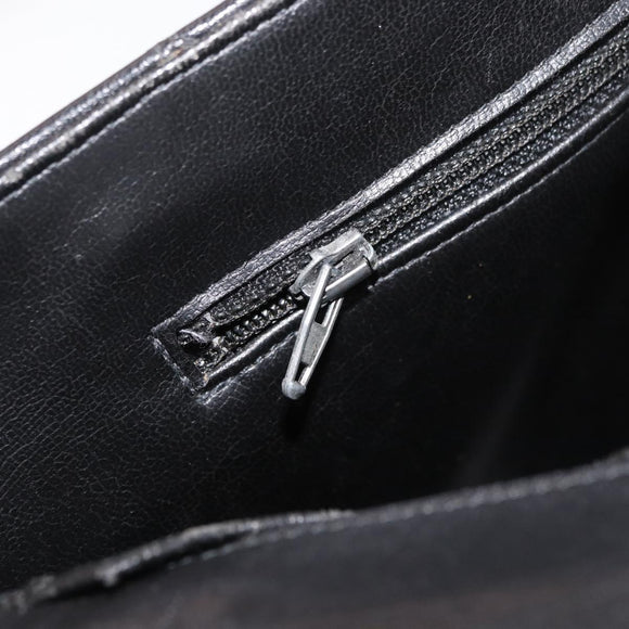 CHANEL Bicolore Business Bag Leather Black Gold CC Auth bs35400