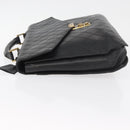 CHANEL Bicolore Business Bag Leather Black Gold CC Auth bs35400-4