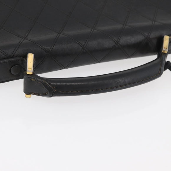 CHANEL Bicolore Business Bag Leather Black Gold CC Auth bs35400
