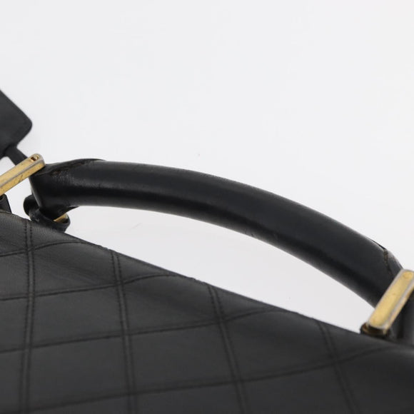 CHANEL Bicolore Business Bag Leather Black Gold CC Auth bs35400