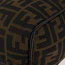 FENDI Zucca Canvas Shoulder Bag Black Brown Auth bs35401-10