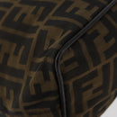 FENDI Zucca Canvas Shoulder Bag Black Brown Auth bs35401-12