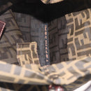 FENDI Zucca Canvas Shoulder Bag Black Brown Auth bs35401-17