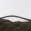 FENDI Zucca Canvas Shoulder Bag Black Brown Auth bs35401-8