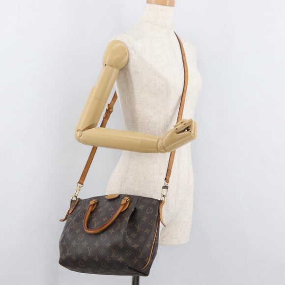 LOUIS VUITTON Monogram Turen PM Hand Bag 2way M48813 LV Auth bs35403