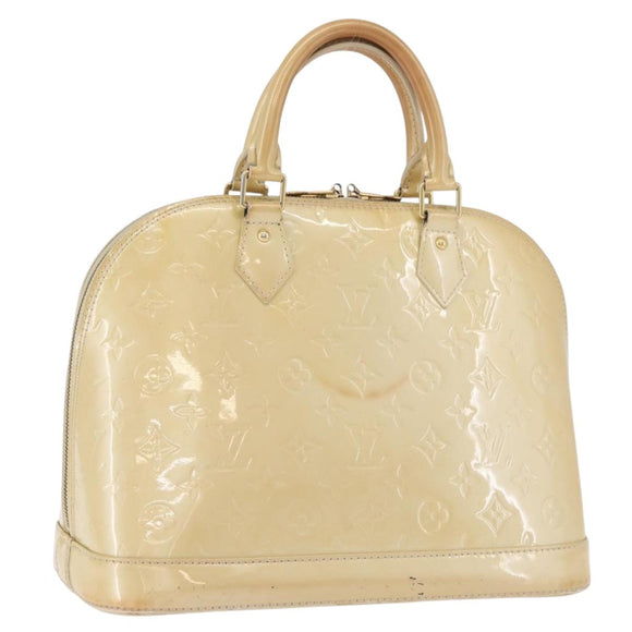 LOUIS VUITTON Monogram Vernis Alma PM Handtasche Broncorail M91445 LV Auth bs35404