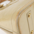 LOUIS VUITTON Monogram Vernis Alma PM Handtasche Broncorail M91445 LV Auth bs35404-16