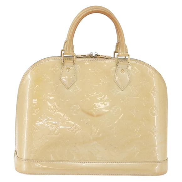 LOUIS VUITTON Monogram Vernis Alma PM Handtasche Broncorail M91445 LV Auth bs35404
