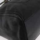 CELINE Hand Bag Leather Black Gold Auth bs35405-9