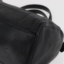 CELINE Hand Bag Leather Black Gold Auth bs35405-14
