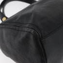 CELINE Hand Bag Leather Black Gold Auth bs35405-15