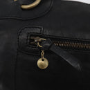 CELINE Hand Bag Leather Black Gold Auth bs35405-17