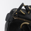 CELINE Hand Bag Leather Black Gold Auth bs35405-10