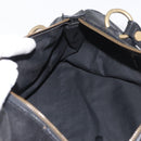 CELINE Hand Bag Leather Black Gold Auth bs35405-20